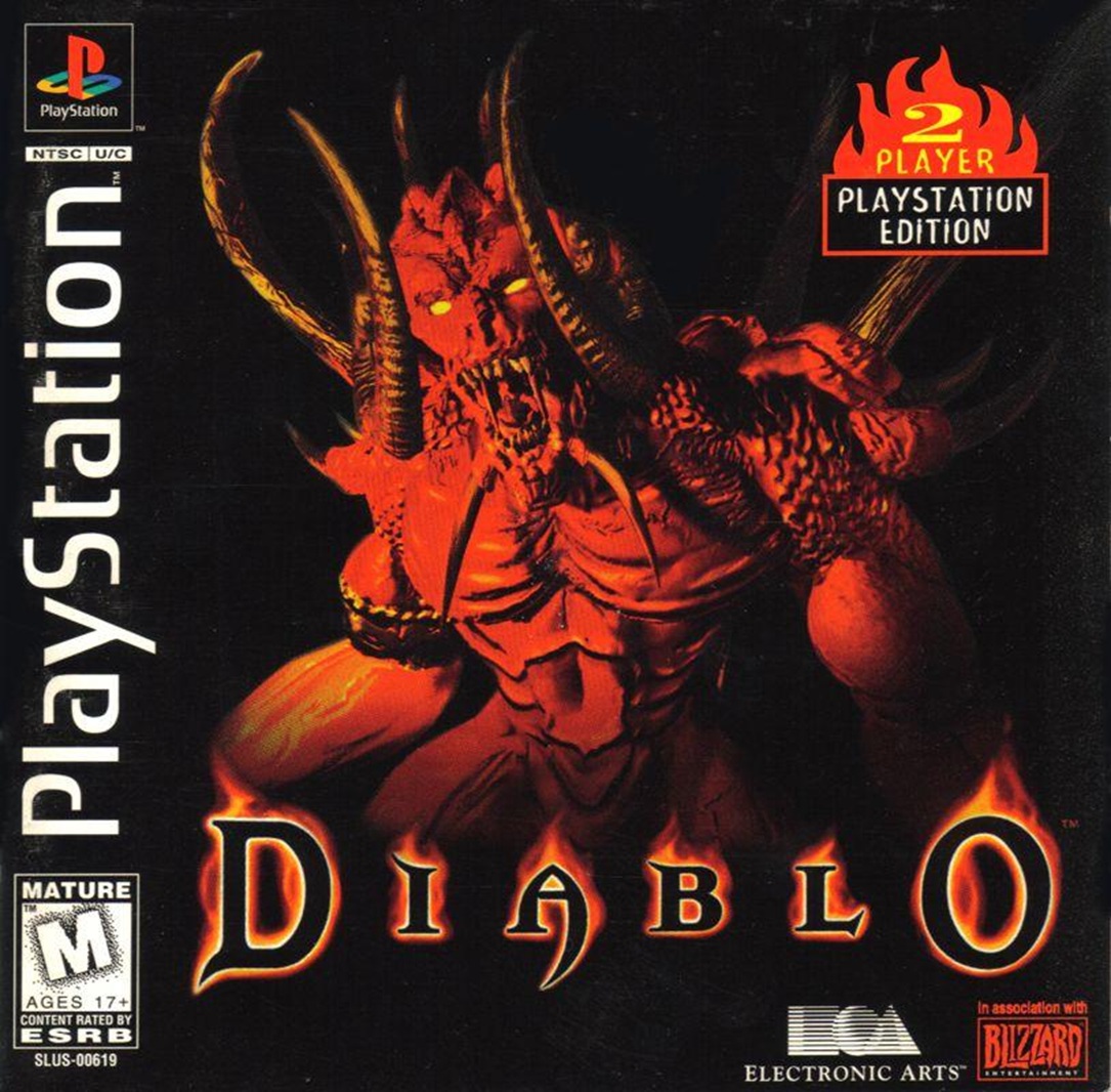  До этого обзора обложку PSX-версии Diablo я не видел, и, должен заметить, она шикарна​.
